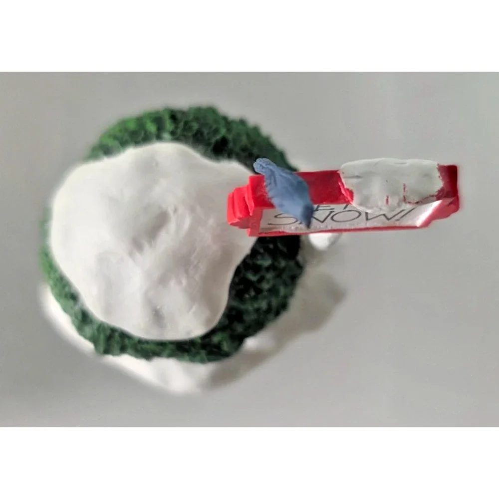 Dept 56 Christmas Village Accessories Let It Snow Sign & Shrub #4047551